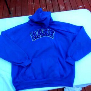 Paisley Embroided Rare Pullover Hoodie Size Large